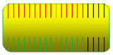 Spotlayout für 40 Proteinspots auf der Goldoberfläche eines SPR-Chips, rot – Protein A, grün – pp65-Antigen, schwarz – PEG-OH