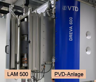 Beschichtungsanlage DREVA 600 mit integrierter LAM 500 Plasmaquelle