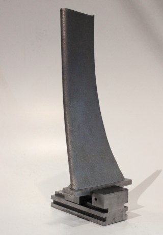 Complex titanium component (aircraft engine) generated with the laser additive manufacturing technology