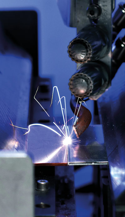 Laser welding process of Al-Cu-joints