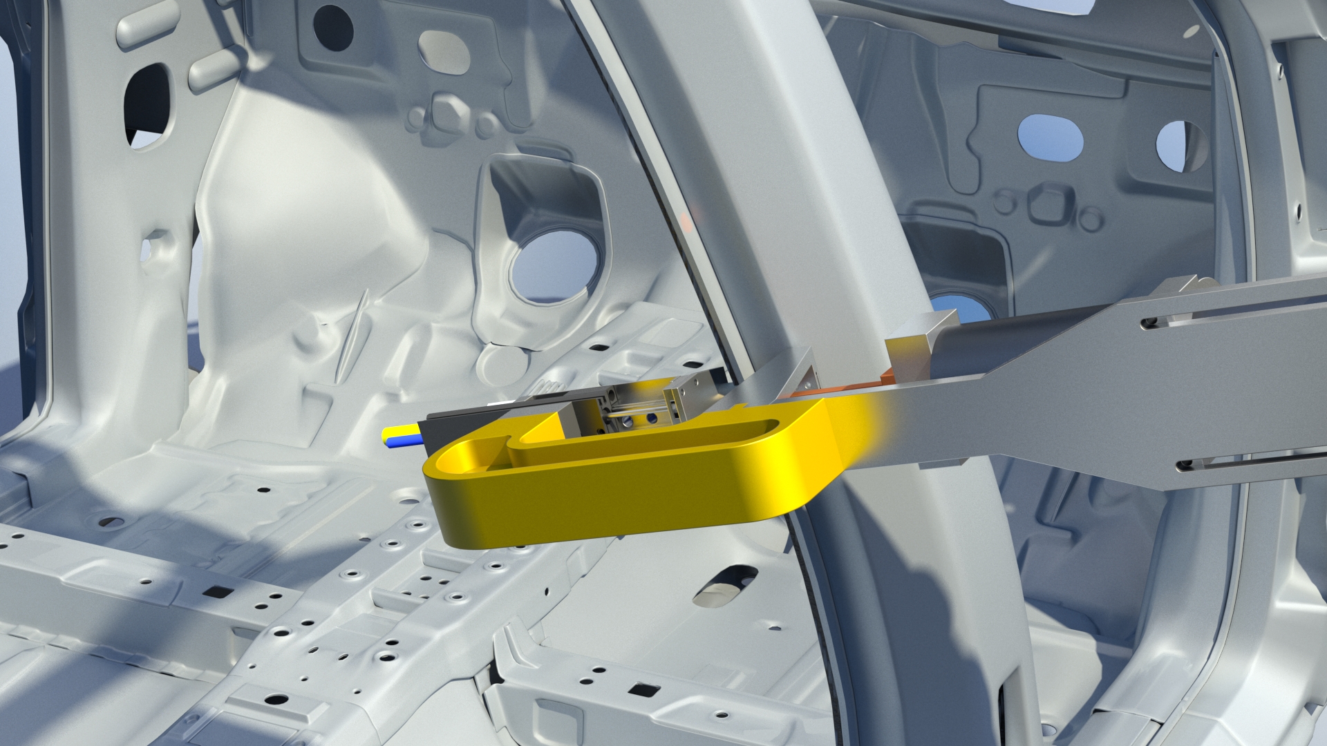 The HPCI technology is used to integrate composite parts to metallic car body structures.  
