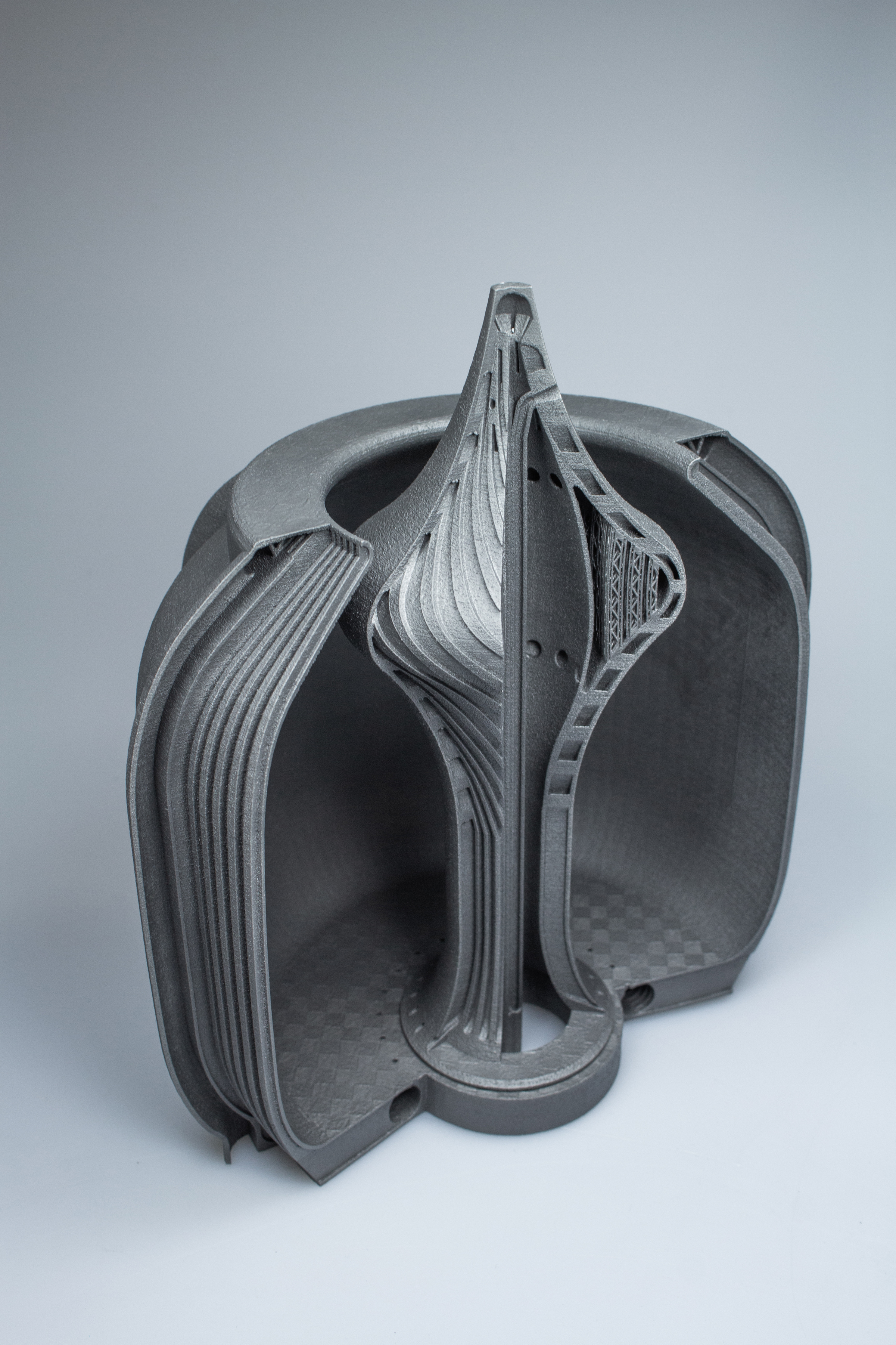 A design demonstrator for an additively manufactured aerospike nozzle.