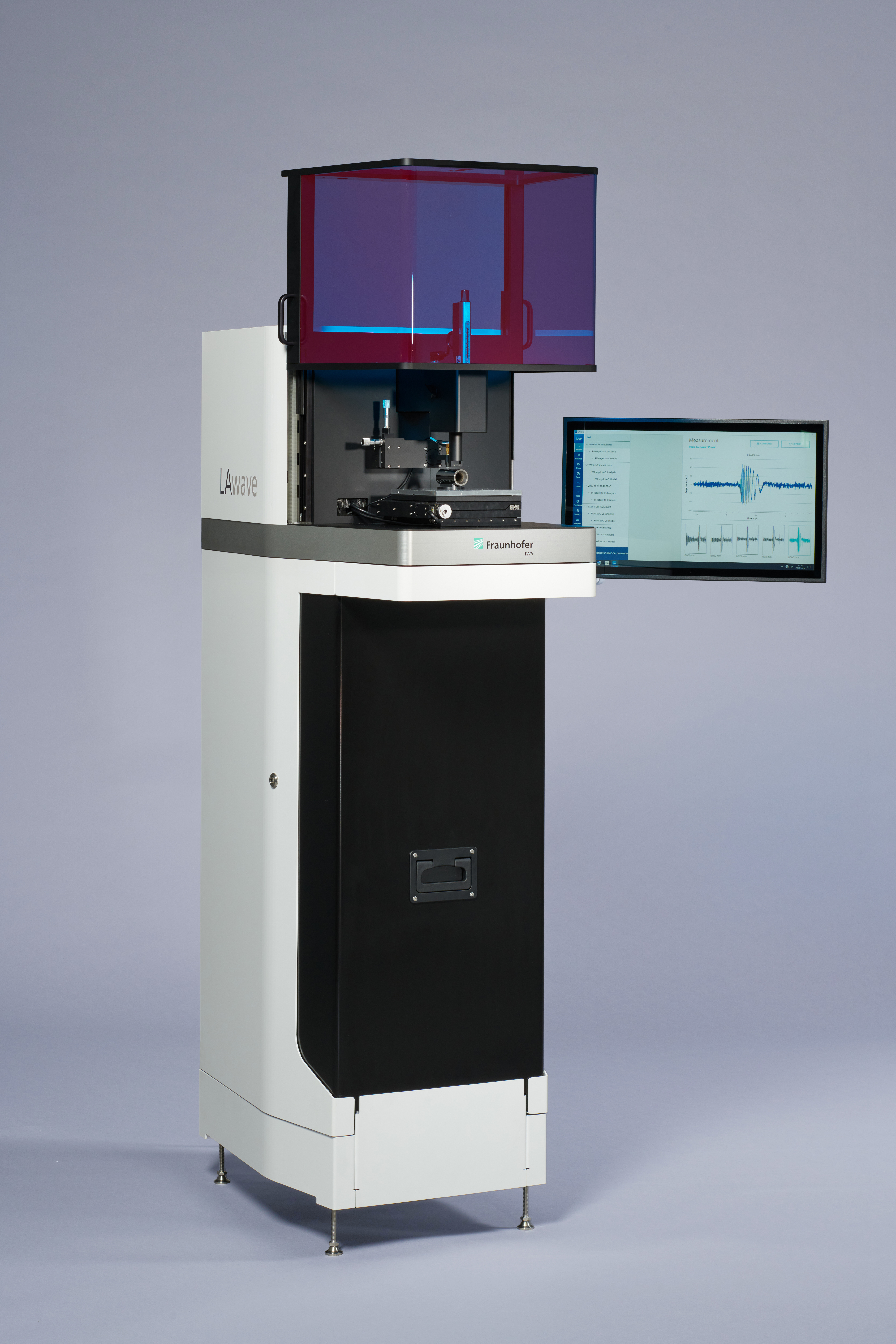 The specially developed software with its intuitive user interface controls the measurement and allows reproducible and automated evaluation by means of a definable measurement recipe.