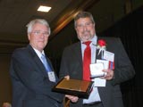 Prof. Beyer receives the Schawlow Award 2008 at the annual meeting of LIA during the ICALEO 2008