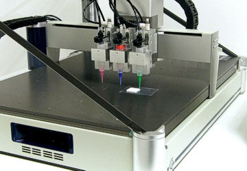 3-D Scaffold-Printer with heatable multi-channel dosing system