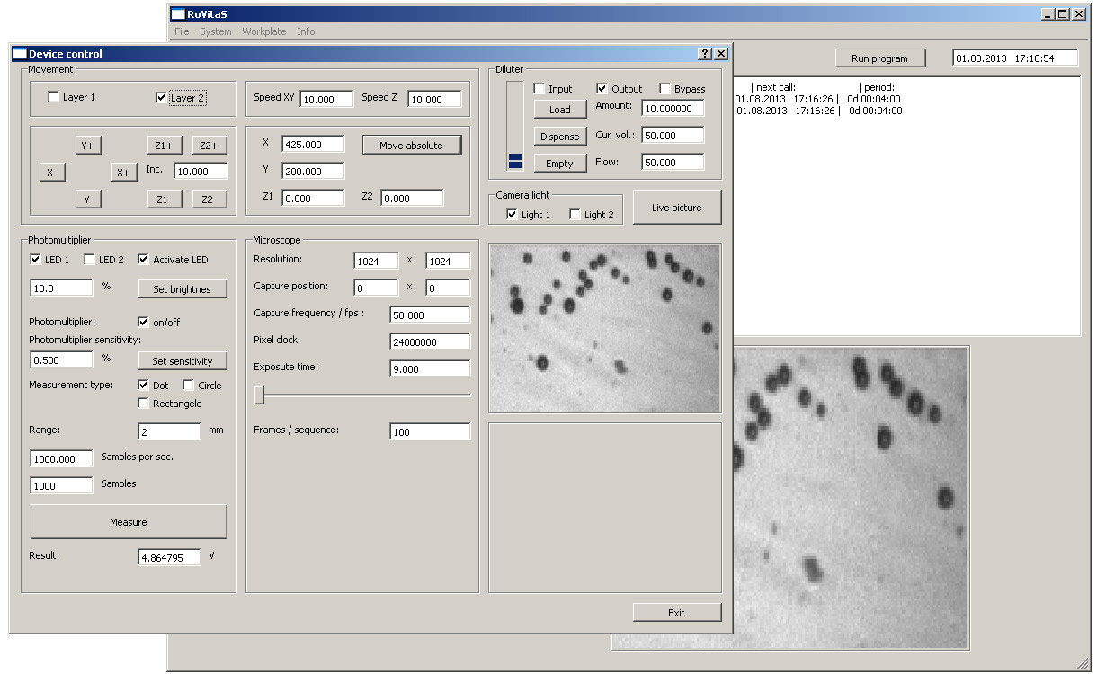 Operating software for controlling the robotic multi-portal system