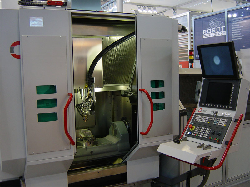 5-axis CNC machining center for buildup welding and finishing.