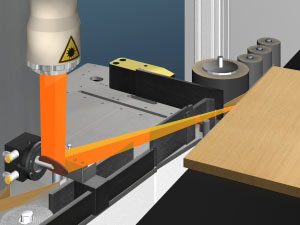 Principle of laser-assisted furniture edge bonding