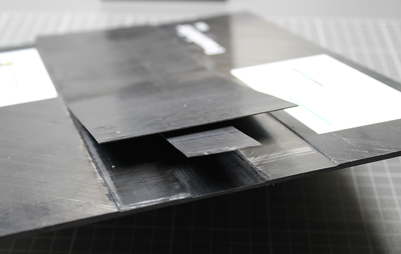 Detailed view of butt strap join. Detailed view of butt strap join.