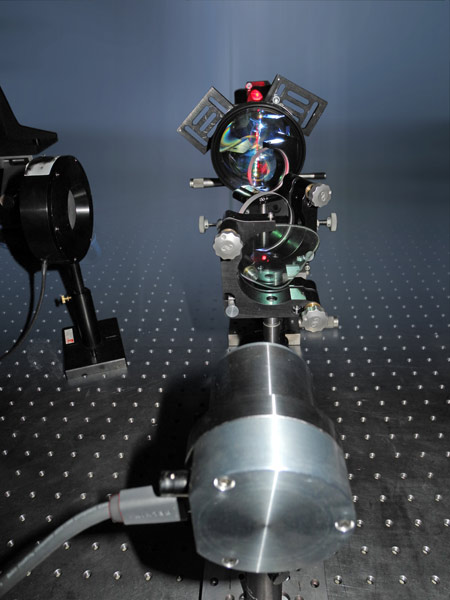 Measurement setup for polarization determination.