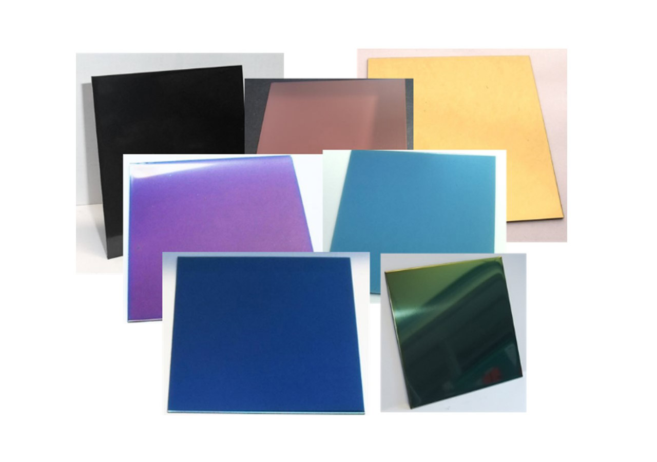 By means of PVD processes, decorative coatings can be produced in various colors. In addition to opaque coatings, color impressions through interference effects are also possible. 
